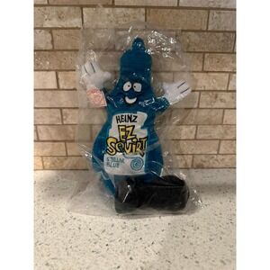 Heinz ‎ EZ SQUIRT KETCHUP PLUSH BEANBAG  RARE Stellar Blue new #112